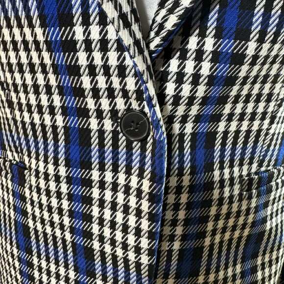 Banana Republic Plaid Lined Blazer Preppy Blazer Holiday - 12 Tall - Picture 4 of 8